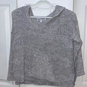 knit like gray cropped sweater/top